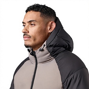 Custom High Quality <b>Cropped</b> Winter Down Men's and Women's Hooded Waterproof <b>Puffer</b> <b>Jacket</b> with Zipper Closure - Product Image 4