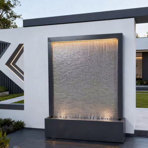 Cascata d'Acqua Personalizzata <span class=keywords><strong>in</strong></span> Acciaio Inox di Grandi Dimensioni, Decorazione Paesaggistica per Interni ed Esterni - Product Image 3