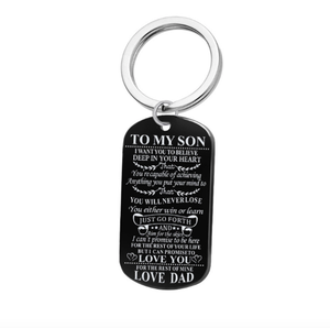 In acciaio inox lettera a mio figlio figlia papà pendente della collana - Product Image 5