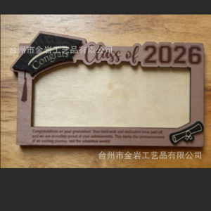 Wooden Cash Clip Personalized Wallet Wooden Gift New Cross-border Product 2026 European and American University Graduation - Product Image 2