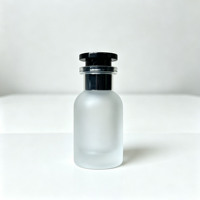 Flacon de parfum portable en verre dépoli transparent de 30 ml avec atomiseur pressurisé, flacons de parfum cylindriques de 30 ml