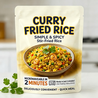 Traditional Curry Fried Rice Instant Meal Microwave Rice in 2 Mins Ultra Fast Cook Meal Precooked Foods