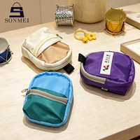Pochette en polyester naturel pour collier, portable, anti-poussière, réutilisable, avec fermeture à cordon, logo personnalisé