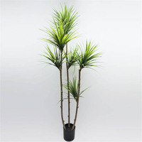 Arbre artificiel en plastique haut de gamme en pot, aspect réaliste, pour usage intérieur/extérieur - Durable et écologique