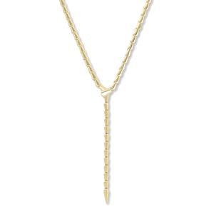 Venta al por mayor único collar de serpiente refrigerada 14K/18k oro con piedra de circón joyería de moda para bodas y fiestas - Product Image 1