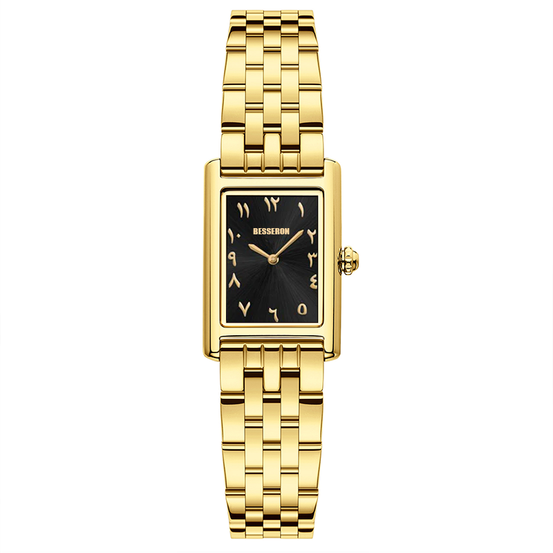 Gold band Black Dial