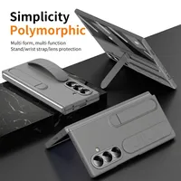 Étui de protection antichoc couleur unie avec support et dragonne pour Samsung Galaxy Z Fold 7 6 5 4 3