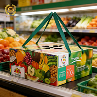 Boîte d'expédition de fruits en carton ondulé recyclable et écologique, logo couleur personnalisé offset, haute qualité, biodégradable pour produits frais
