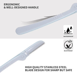 <span class=keywords><strong>Rasoir</strong></span> Dermaplane pliable pour femmes, <span class=keywords><strong>rasoir</strong></span> à sourcils, éliminateur de poils du <span class=keywords><strong>visage</strong></span>, épilation du <span class=keywords><strong>visage</strong></span>, outil de beauté pour le dermaplaning en voyage - Product Image 4