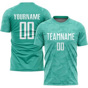 Conjunto de Camisetas de Fútbol Personalizadas con Nombre de Equipo y Número, Unisex para Adultos, Cuello Redondo, Diseño Sublimado, Absorbe la Humedad - Product Image 2
