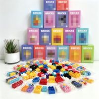 Jouet de puzzle 3D en micro-particules d'animaux de dessin animé, modèle de nature, en plastique ABS, éducatif, DIY, 200 pièces, ensembles de blocs de construction personnalisés