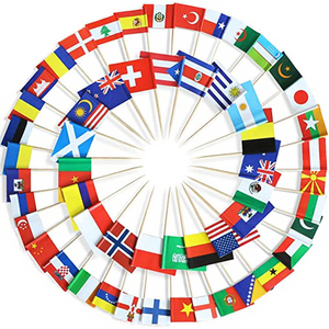 Drapeaux miniatures jetables en bois de Chine pour décoration de fête, <span class=keywords><strong>cocktail</strong></span>, <span class=keywords><strong>bar</strong></span> à nourriture, gâteau - Product Image 2