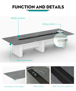 Escritorio Ejecutivo Moderno para Oficina en Casa, con Gabinete Auxiliar y Borde Perfecto de 20 mm, Envío Rápido - Product Image 2