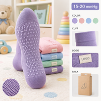 Coffret Cadeau Chaussettes de Compression Sportives en Coton Fines 15-20 mmHg à Compression Graduée pour Mollets avec Logo Artistique et Graduation des Tailles