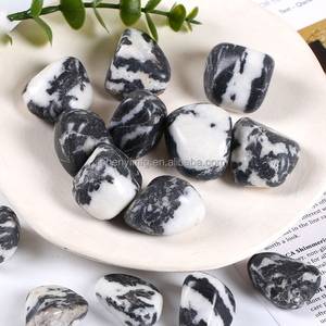 1-5 ס""מ טבעי שחור זברה אבן נפילה יין יאנג צ'אקרה איזון כיס אבן נפילה אבן חן ריפוי אבן דקל - Product Image 5