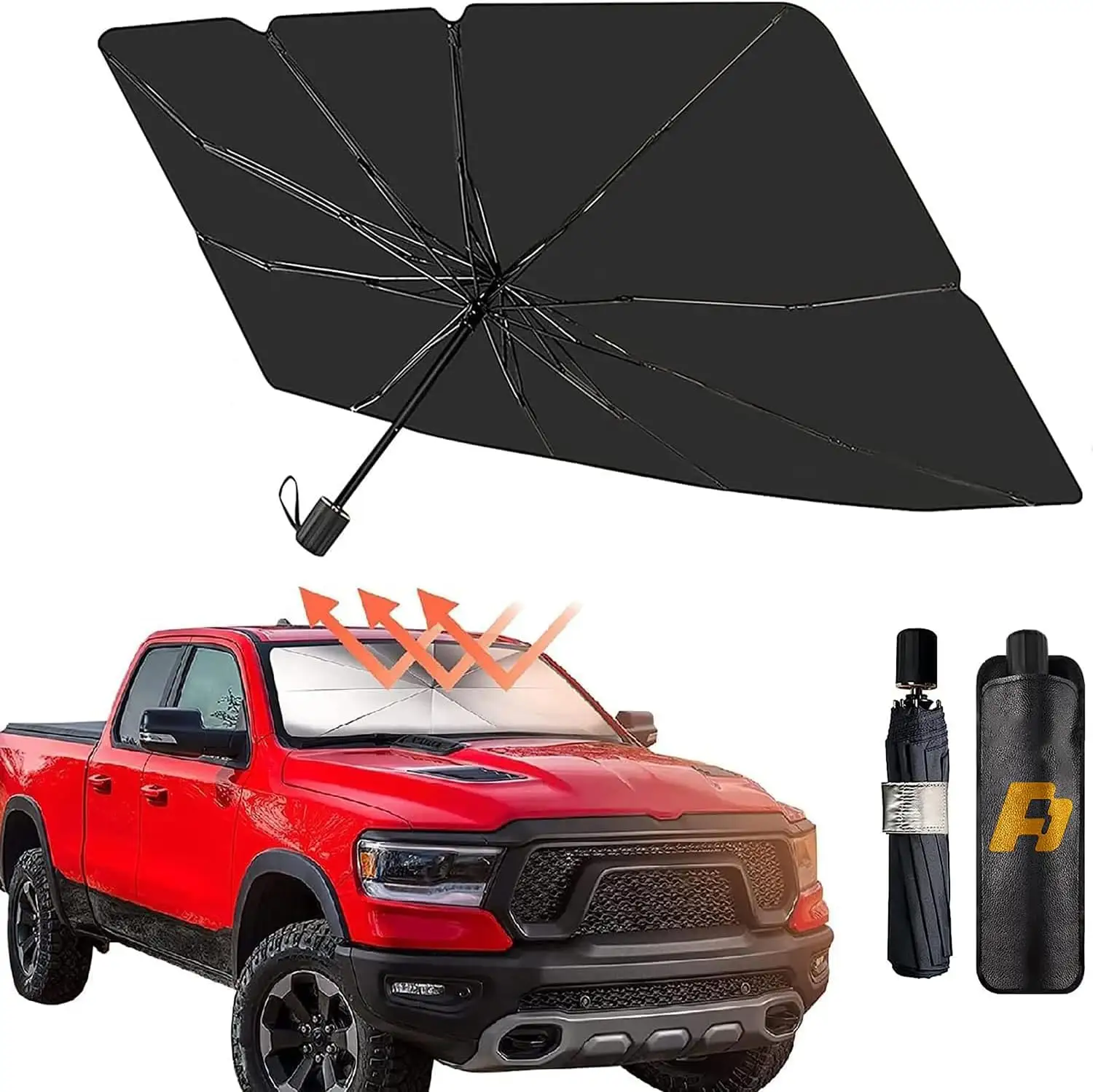 Parapluie pare-brise de voiture pliable pour berline SUV camionnette la plupart des véhicules pare-brise de voiture pare-brise avant pare-soleil