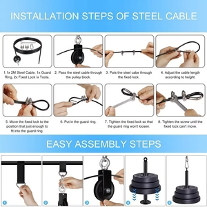 High Quality <b>Lift</b> <b>Weighted</b> Pulley System Cable Machine Durable Home Fitness Pull-down Training <b>Sets</b> with Adjustable Cable - Product Image 4