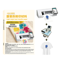 Kertas Transfer Panas untuk Kaos, Vinyl Transfer Panas yang Dapat Dicetak untuk Printer Inkjet, Transfer Setrika untuk Kain Terang & Putih