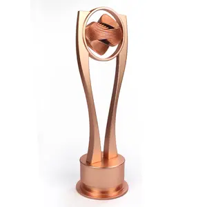 Factory Custom Your Own Logo Blank Golden Plastic Dance Trophy