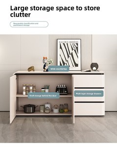 Buffet de salle à manger en MDF, meuble de rangement, armoire de salon, meuble à thé, mobilier d'entrée d'hôtel, bar domestique - Product Image 3