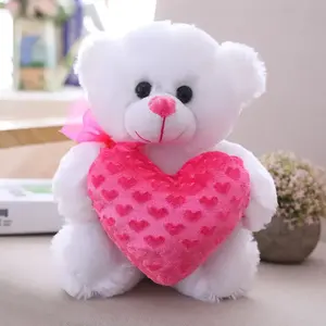 Animali di peluche dolce cuore rosso morbido San Valentino peluche orsacchiotto regali per ragazze - Product Image 1
