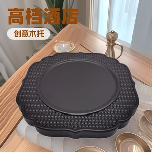 ถาดไม้ดีไซน์สร้างสรรค์ สีดำล้วน สวยหรู สำหรับโรงแรม - Product Image 1