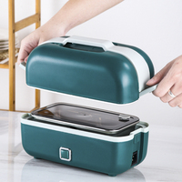 Boîte à lunch électrique portable à deux niveaux Réchauffeur de nourriture chauffant multifonctionnel Double couche