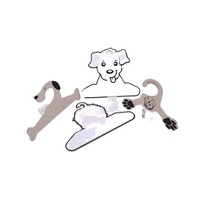 Cintre en papier recyclé à impression personnalisée harnais pour chiot et chien cintres kraft en carton pour vêtements pour animaux de compagnie avec stratification mate