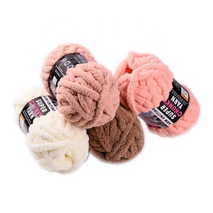 Cynthia <strong>Wholesale</strong> Giant Super <strong>Chunky</strong> Chenille <strong>Yarn</strong> for Hand Knitting <strong>Blanket</strong> Cat Bed Pumpkin - Product Image 4