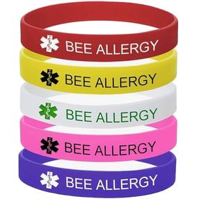 Personalizzato in gomma di Silicone e sopravvissuto al contatto di emergenza braccialetto di diabete classico inciso allarme medico allergia ai farmaci alimentari - Product Image 1