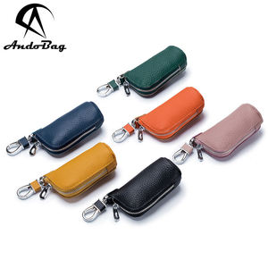 กระเป๋าใส่กุญแจ ANdoBag สำหรับผู้ชายและผู้หญิง หนังวัวแท้ กระเป๋าใส่เหรียญแบบมีซิป พวงกุญแจ กระเป๋าสตางค์ แฟชั่น กระเป๋าใส่ลิปสติก รุ่น 401 - Product Image 1