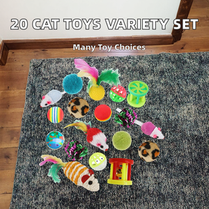 Set di 20 Giocattoli per Gatti in Sisal alla Moda, Confezione Regalo per Tutte le Festività, Giocattoli per Cani e Gatti - Product Image 2