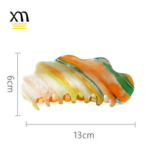<span class=keywords><strong>Pince</strong></span> à <span class=keywords><strong>cheveux</strong></span> nuage <span class=keywords><strong>XXL</strong></span> sur mesure de 13 cm pour <span class=keywords><strong>cheveux</strong></span> épais et longs, en acétate, grande <span class=keywords><strong>pince</strong></span> à <span class=keywords><strong>cheveux</strong></span> de haute qualité, motif rayé arc-en-ciel - Product Image 3