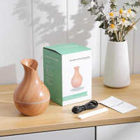 Diffuseur d'Arômes Bois 130ml Humidificateur USB Mini Diffuseur d'Air Électrique à Huiles Essentielles pour la Maison