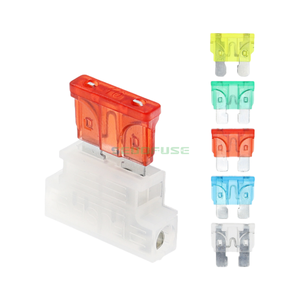 Лидер продаж, прозрачный автомобильный стандартный держатель предохранителя T-типа для автомобильного лодочного грузовика ATC/ATO Blade предохранитель ATC держатель предохранителя с клеммами - Product Image 1
