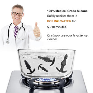 Sexbay Pode Personalizar 4 Kits de Treinamento com <span class=keywords><strong>Plug</strong></span> Anal em Silicone, Conjunto de <span class=keywords><strong>Plug</strong></span> Anal Pequeno, Médio, Grande e Grande - Product Image 4