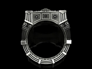 Youranwish — bague en alliage de diamant, bijoux européen et américain du moyen-orient, en forme de tête de lion exagéré, vintage - Product Image 4