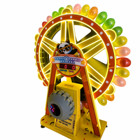 Máquina de juego de tiro arcade operada con monedas Happy Ferris Wheel, máquina de juego de carnaval con pistola láser de soplado automático de bolas y globos