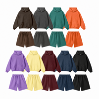 Ensemble de survêtement décontracté 2 pièces pour homme : sweat à capuche oversize en coton à épaules tombantes et short – Vente en gros OEM