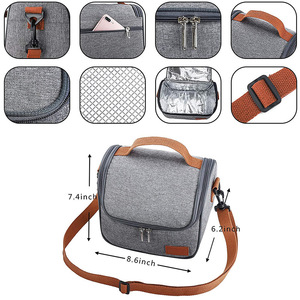 Custom Waterproof Piquenique Food Storage Bags para Student Alumínio Foil Cooler <span class=keywords><strong>Bag</strong></span> Isolado Lunch <span class=keywords><strong>Bag</strong></span> para Estudantes Crianças Homens Mulheres - Product Image 3