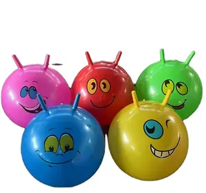 Factory direct high quality customized Jumping ball emotional face beach ball Kid's ride-on toy inflatable Bouncy hopper ball CE
