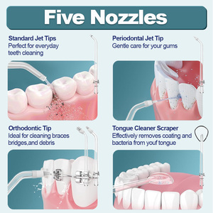 2025 nuevo portátil 300ML negro <span class=keywords><strong>Dental</strong></span> agua hilo <span class=keywords><strong>dental</strong></span> eléctrico inalámbrico para <span class=keywords><strong>irrigador</strong></span> Oral Pick limpiador de dientes <span class=keywords><strong>mejor</strong></span> limpieza de dientes - Product Image 5