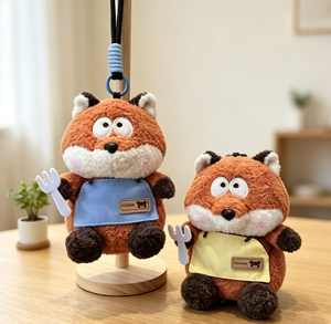 Novità: Portachiavi Peluche Profumato a Forma di <span class=keywords><strong>Volpe</strong></span> Cuoco da 14 cm, Simpatico Ciondolo Imbottito per Borsa <span class=keywords><strong>e</strong></span> Accessori per Zaino - Product Image 1