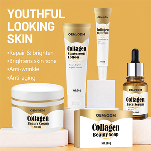 Natural Collagen Set Private <b>Label</b> Organic Whitening Facial Lightening Spot Removal Moisturizing Face Care Set - Product Image 6