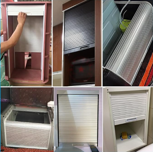 Puerta <span class=keywords><strong>Enrollable</strong></span> de PVC Hecha a Medida Directo de Fábrica 2026, Puerta Tambour para Muebles de Cocina - Product Image 1