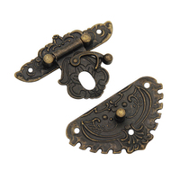 Loquet décoratif en bois boîte à bijoux moraillon coffre serrure