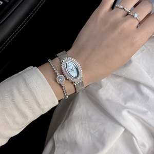 Montre Scottie 9762 de luxe, sertie de diamants, montre à quartz blanche, montre étanche pour femme - Product Image 5