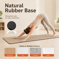 Tapis de yoga professionnel en PU, antidérapant, haute adhérence, avec sangle de transport pour studio de yoga et de Pilates