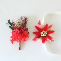 Corsage de pampa séchée artisanal, arrangement floral séché DIY, décoration de table pour mariage, fête, cérémonie, cadeau