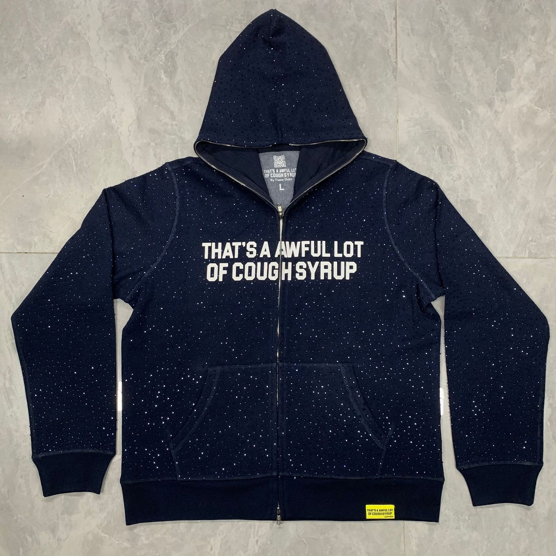 Navy blue zipper